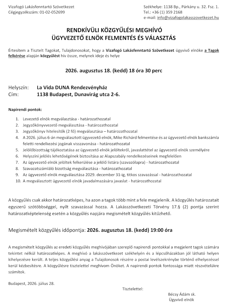 Közgyűlési meghívó 2026.08.18.